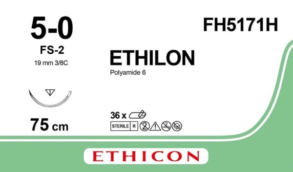 Ethilon 5/0 75cm 19TRI3/8 FH5171H 36st