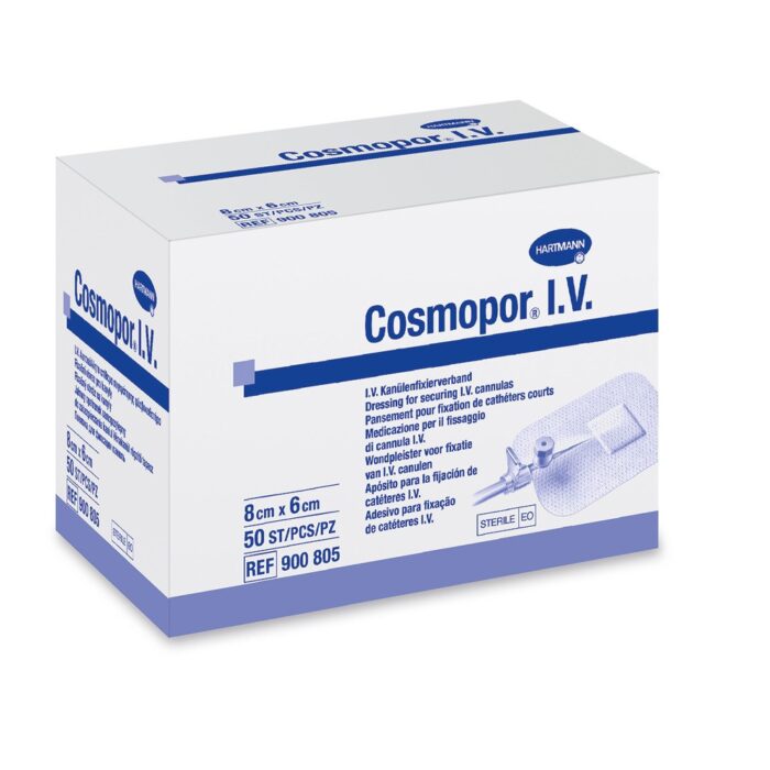 Cosmopor I.V. 6x8cm Cathederfixatiepleister Steriel